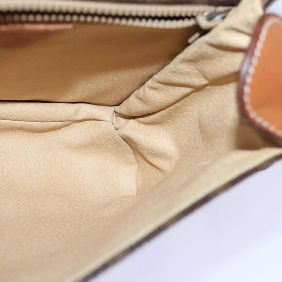 CELINE Macadam Canvas Shoulder Bag PVC Leather Brown Gold Auth yk14568 - Picture 12 of 16